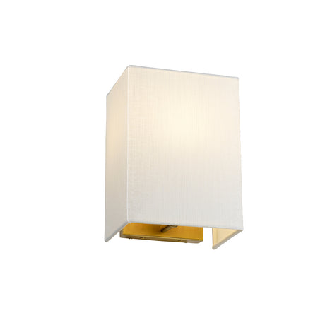 Designer's Lightbox Riley Small Rectangular Wall Light with Aged Brass Back Plate DL-RILEY-S-IV-AB