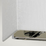 Designer's Lightbox Riley Small Rectangular Wall Light with Polished Chrome Back Plate DL-RILEY-S-IV-PC