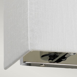 Designer's Lightbox Riley Small Rectangular Wall Light with Polished Chrome Back Plate DL-RILEY-S-IV-PC