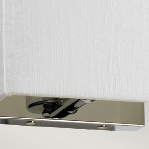 Designer's Lightbox Riley Small Rectangular Wall Light with Polished Chrome Back Plate DL-RILEY-S-IV-PC