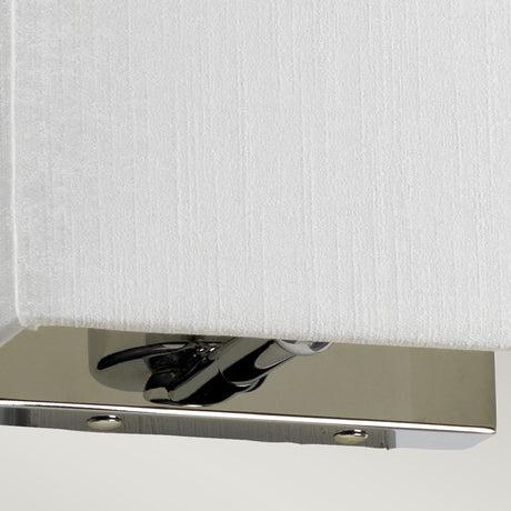 Designer's Lightbox Riley Small Rectangular Wall Light with Polished Chrome Back Plate DL-RILEY-S-IV-PC