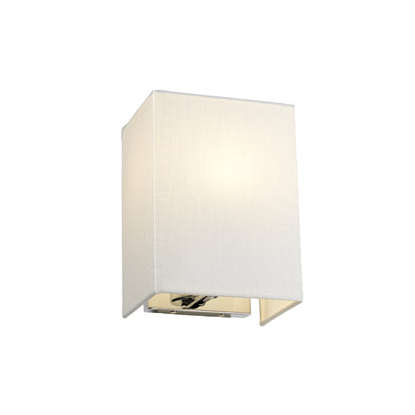 Designer's Lightbox Riley Small Rectangular Wall Light with Polished Chrome Back Plate DL-RILEY-S-IV-PC