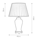 Designer's Lightbox Table Lamp from the Taipei range. Taipei 1 Light Table Lamp with Tall Empire Shade – SKU DL-TAIPEI-TL