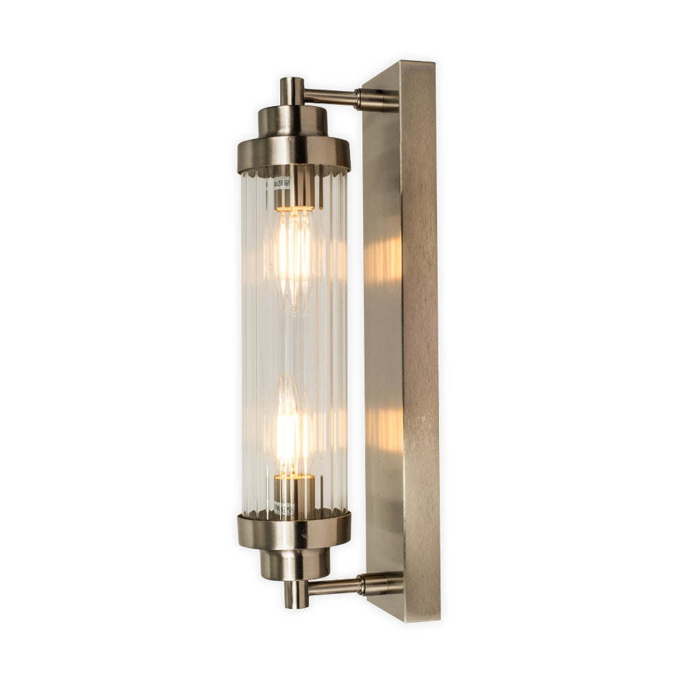 Magnalux Edith 2 Light Satin Chrome IP44 Bathroom Wall Light Part Number - EDI02SCWL