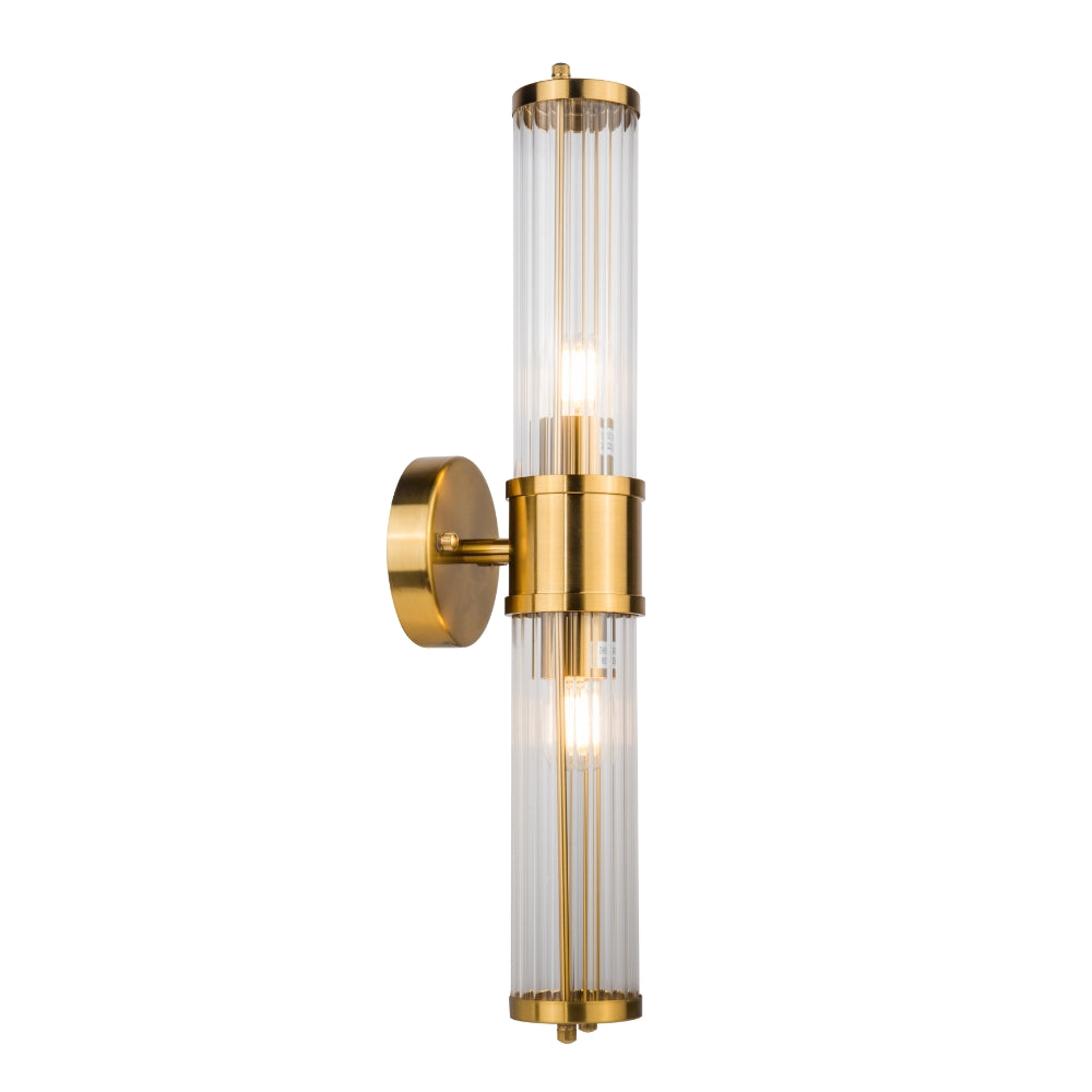 Magnalux ELE02BBWL Eleanor 2 Light Brushed Brass IP44 Bathroom Wall Light