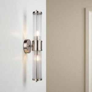 Magnalux ELE02SCWL Eleanor 2 Light Satin Chrome IP44 Bathroom Wall Light