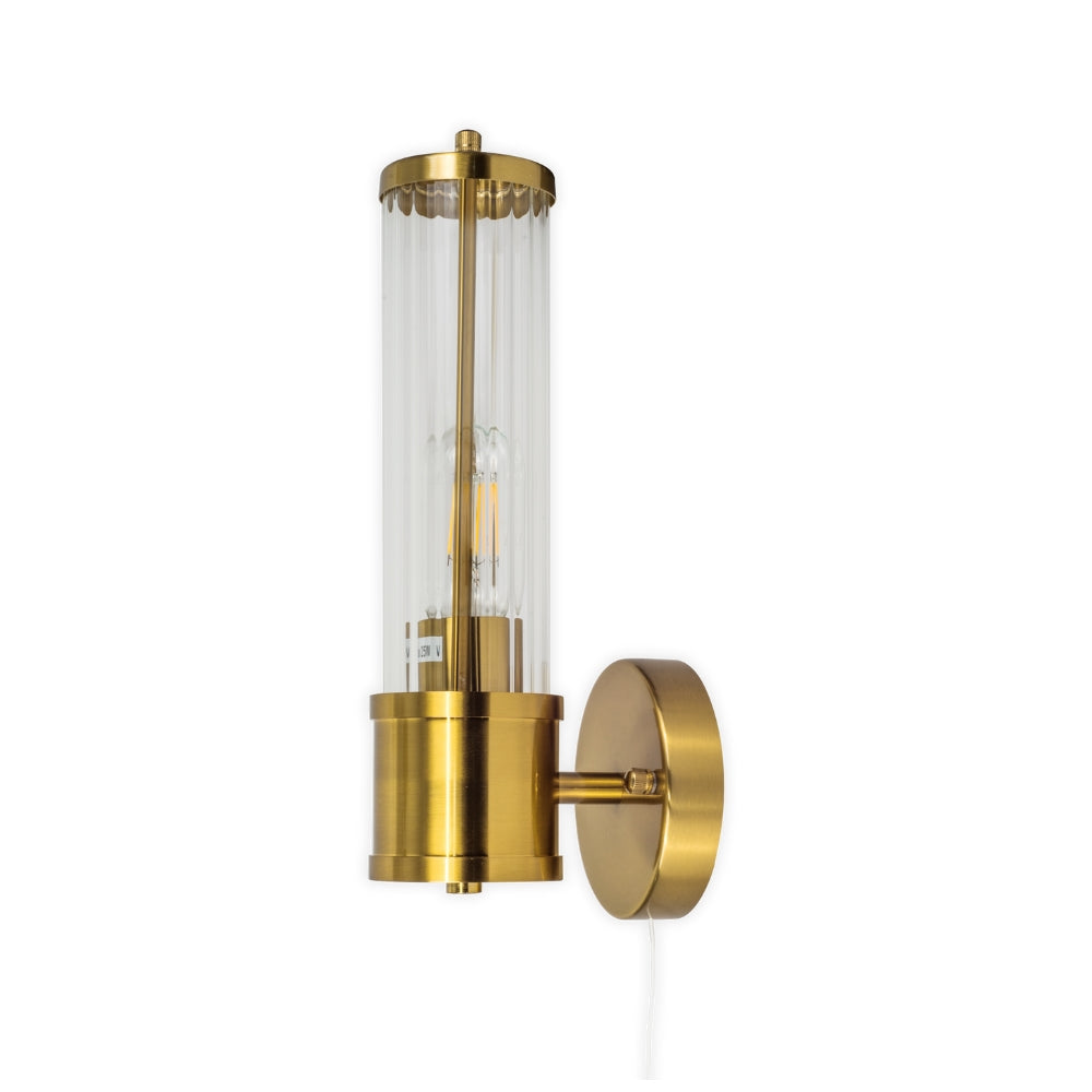Magnalux Eleanor Brushed Brass IP44 Bathroom Wall Light Part Number - ELE01BBWL