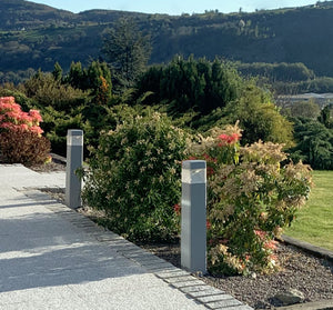 Magnalux Elisa 800mm Black Clear LED 10W CCT Bollard Post Light Part Number - ELISA800/LED10BL