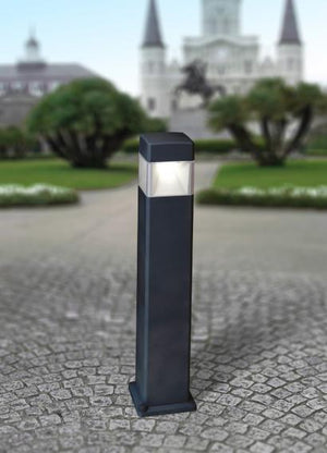 Magnalux Elisa 800mm Black Clear LED 10W CCT Bollard Post Light Part Number - ELISA800/LED10BL