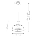 Elestead Lighting ELS-NOTTINGHILL-P-PNBR 1 Light Notting Hill Duo-Mount Pendant