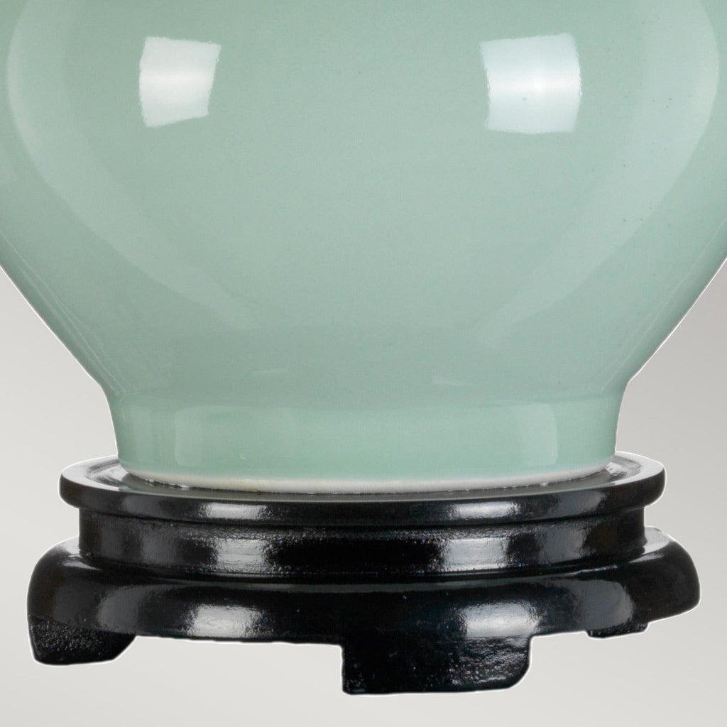 Elstead Lighting DL-HARBIN-TL-CEL - Designer's Lightbox Table Lamp from the Harbin range. Harbin Gourd 1 Light Table Lamp with Tall Empire - Celadon Product Code = DL-HARBIN-TL-CEL
