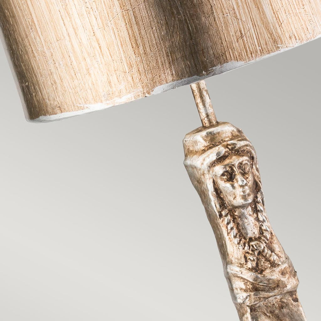 Elstead Lighting FB-CARYATID-S - Flambeau Table Lamp from the Caryatid range. Caryatid 1 Light Table Lamp - Silver Product Code = FB-CARYATID-S