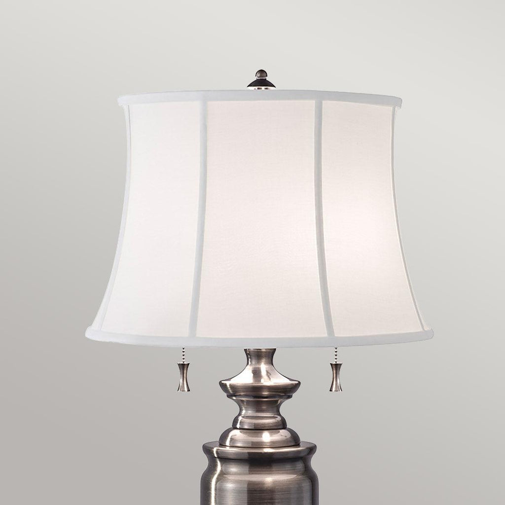 Elstead Lighting FE-STATEROOM-TL-AN - Feiss Table Lamp from the Stateroom range. Stateroom 2 Light Table Lamp - Antique Nickel Product Code = FE-STATEROOM-TL-AN