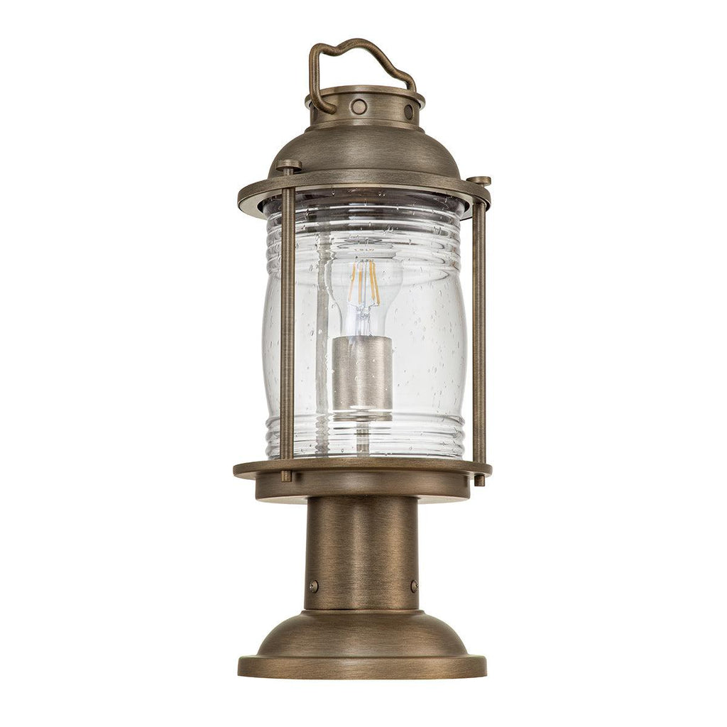 Elstead Lighting KL-ASHLANDBAY3-M-BU - Kichler Pedestal Lantern from the Ashland Bay range. Ashland Bay 1 Light Medium Pedestal Lantern Product Code = KL-ASHLANDBAY3-M-BU