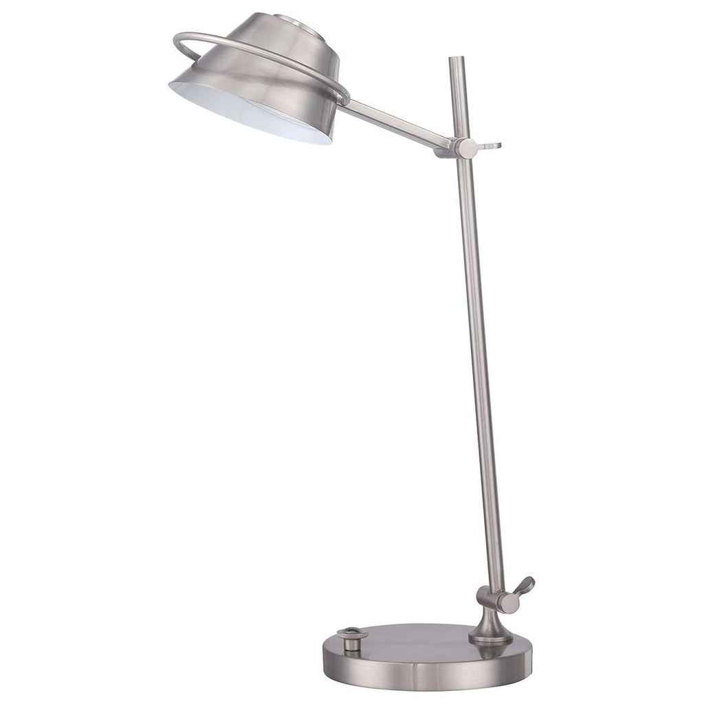 Elstead Lighting QZ-SPENCER-TL-BN - Quoizel Table Lamp from the Spencer range. Spencer LED Table Lamp in Brushed Nickel Product Code = QZ-SPENCER-TL-BN