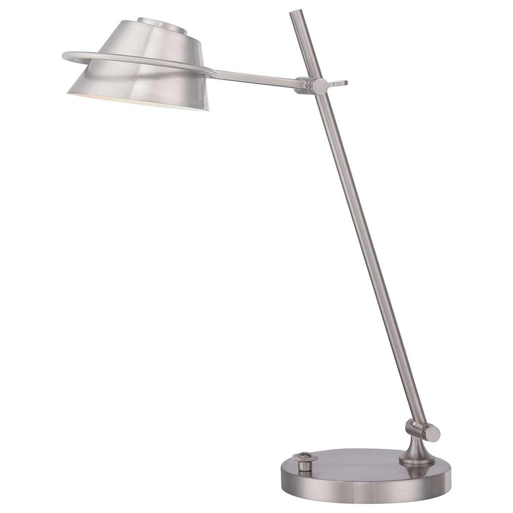 Elstead Lighting QZ-SPENCER-TL-BN - Quoizel Table Lamp from the Spencer range. Spencer LED Table Lamp in Brushed Nickel Product Code = QZ-SPENCER-TL-BN