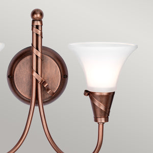 Elstead Lighting Wall Light from the Emily range. Emily 2 Light Wall Light Product Code = EM2-COPPER