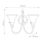Elstead Lighting Wall Light from the Emily range. Emily 2 Light Wall Light – SKU EM2-COPPER