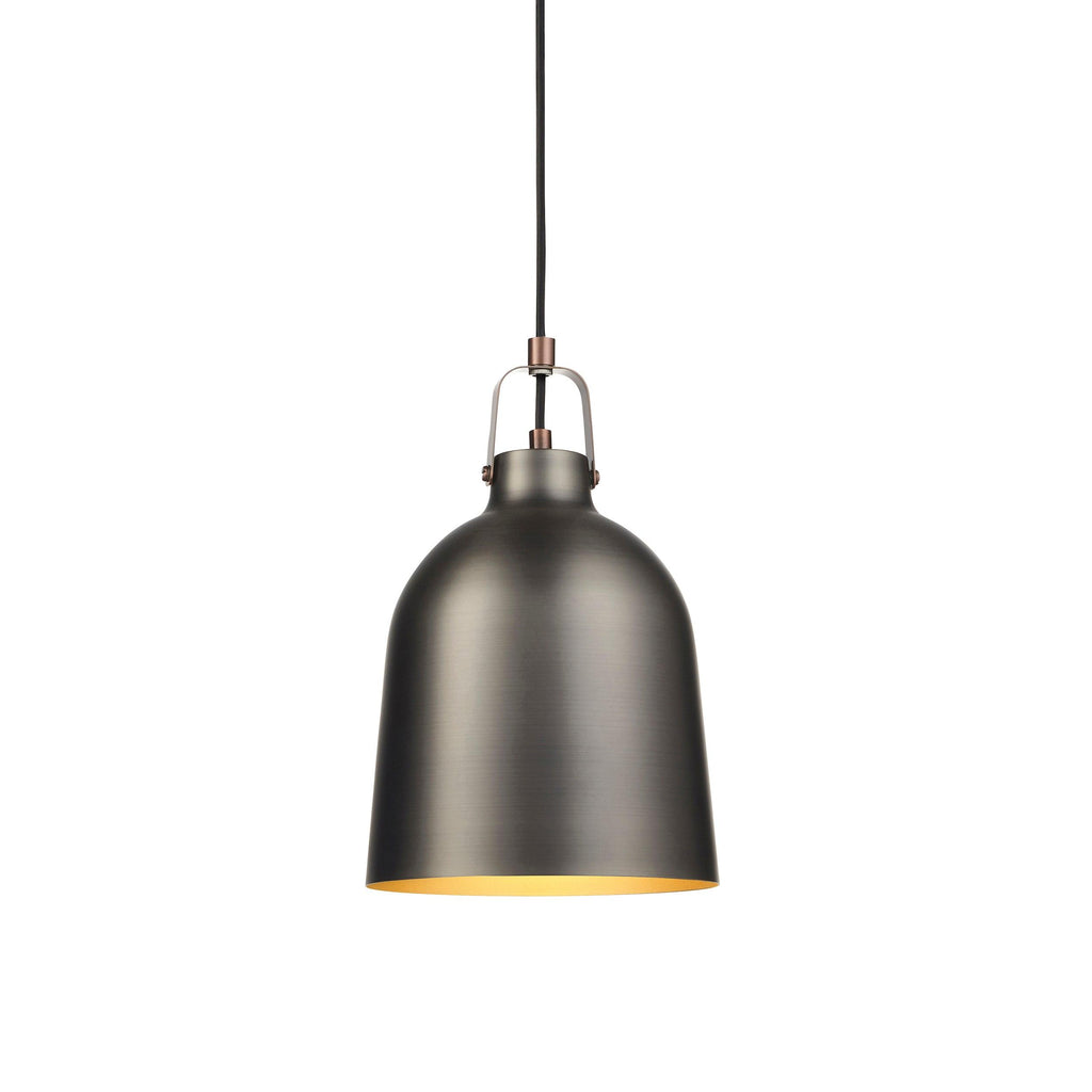 Endon Lighting 102544 - Endon Lighting 102544 Lazenby Indoor Pendant Light Aged pewter & aged copper plate Dimmable