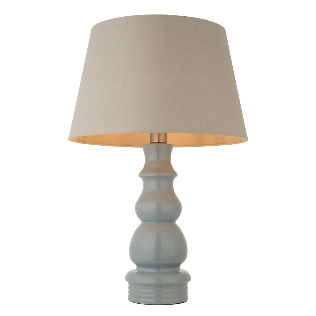 Endon Lighting 103377 - Endon Lighting 103377 Provence & Cici Indoor Table Lamps Blue grey glaze & satin nickel plate Non-dimmable