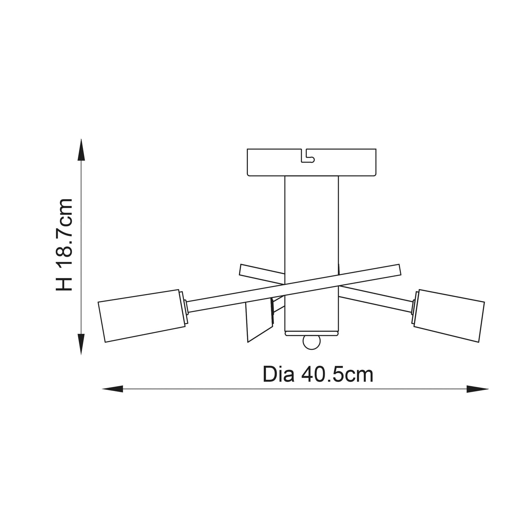 Endon Lighting - 146-3CH - Semi flush Light