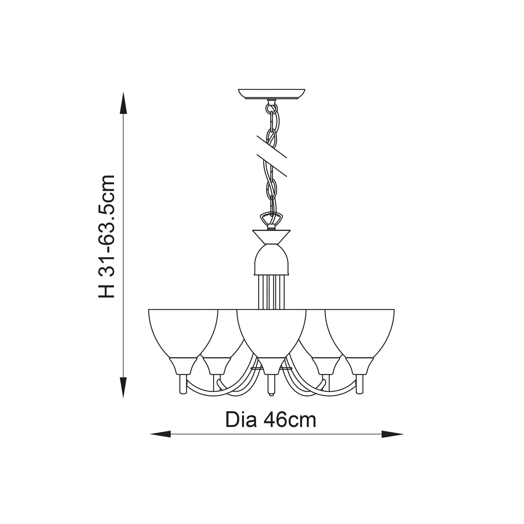 Endon Lighting - 1805-5SC - Pendant Light