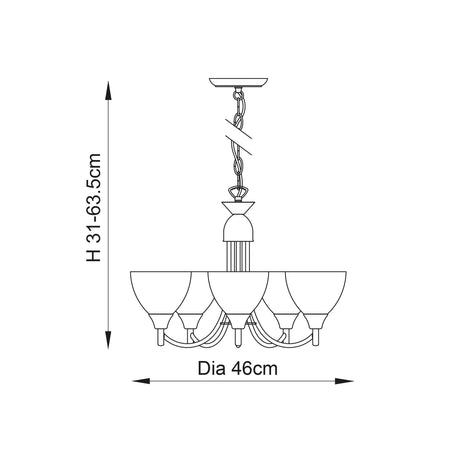 Endon Lighting - 1805-5SC - Pendant Light