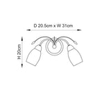 Endon Lighting - 2007-2WBCH - Wall Lights