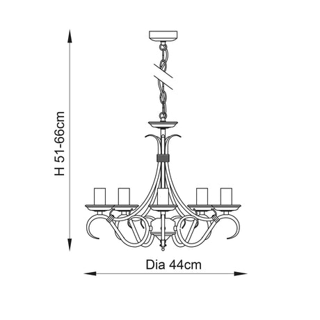Endon Lighting - 2030-5AN - Pendant Light