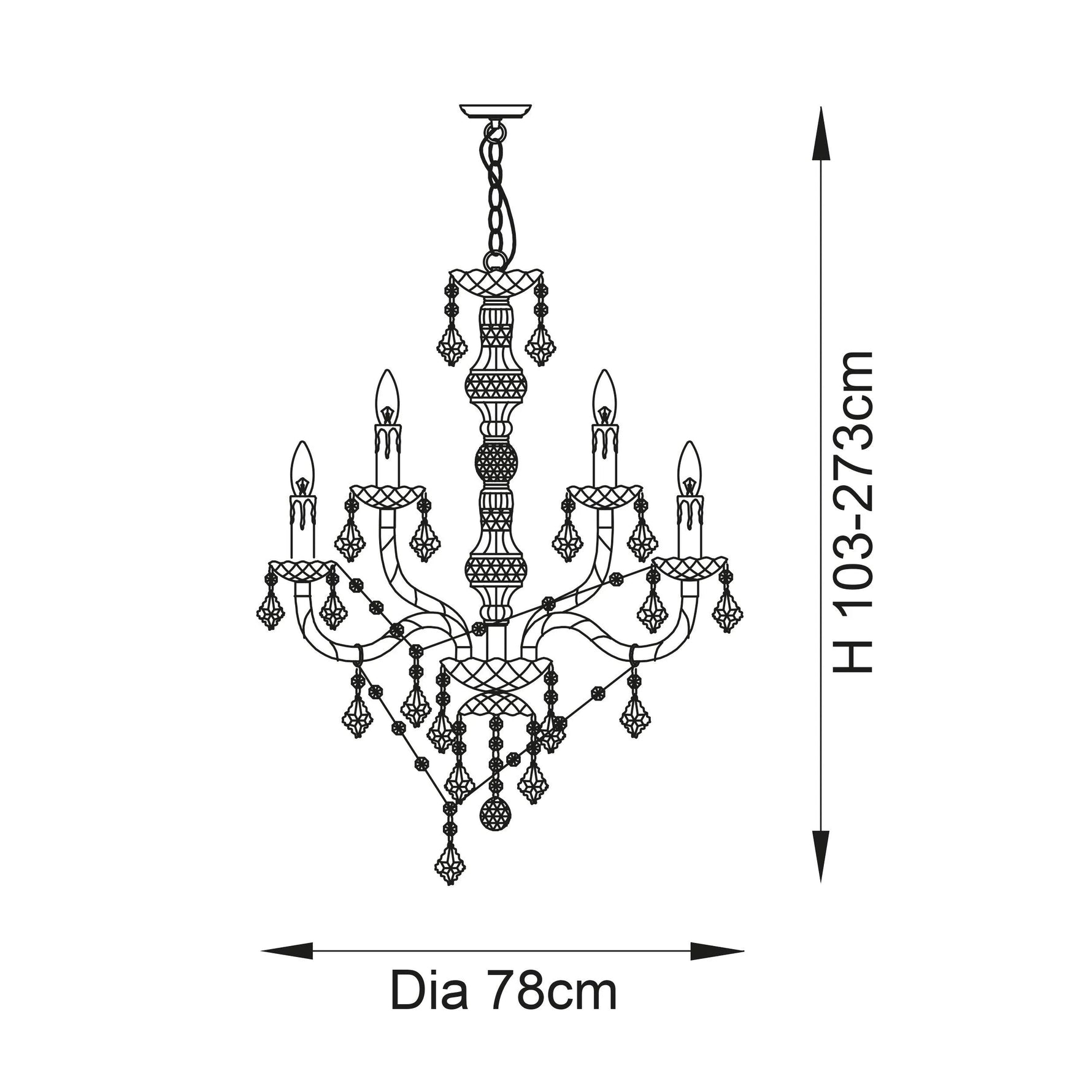 Endon Lighting - 308-8-4CL - Pendant Light