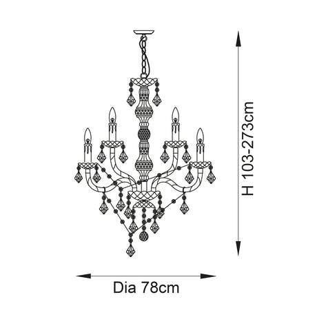 Endon Lighting - 308-8-4CL - Pendant Light
