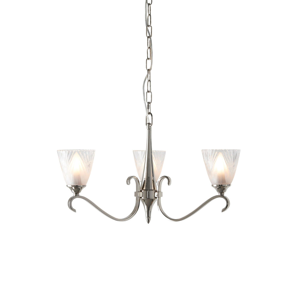 Endon Lighting 63440 - Endon Interiors 1900 Range 63440 Indoor Pendant Light 3 x 40W E14 candle Dimmable