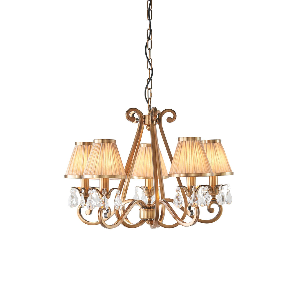 Endon Lighting 63522 - Endon Interiors 1900 Range 63522 Indoor Pendant Light 5 x 40W E14 candle Dimmable