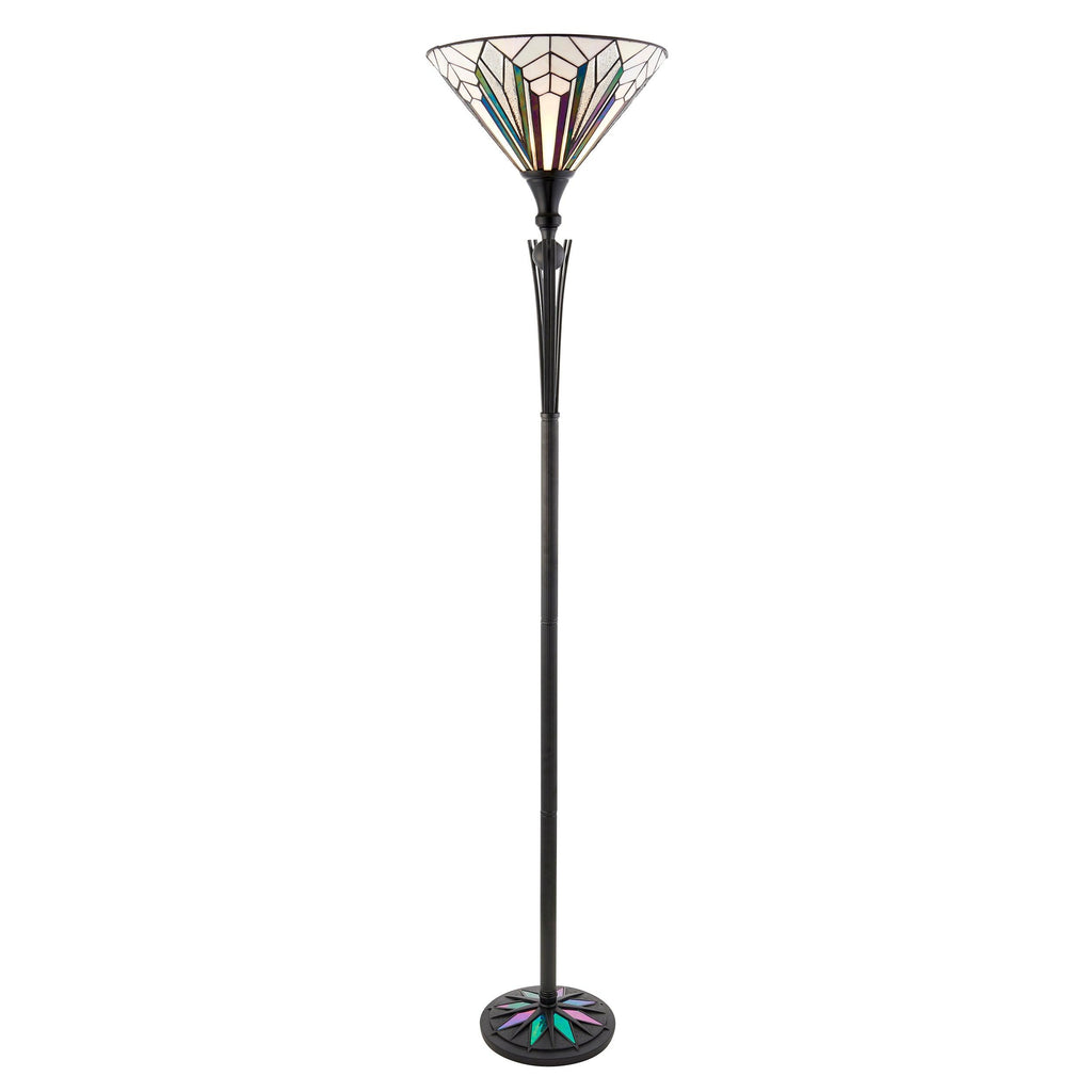 Endon Lighting 63933 - Endon Tiffany Lighting 63933 Indoor Floor Light Astoria Range 60W E27 GLS Non-dimmable