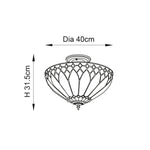 Endon Lighting - 63978 - Semi Flush Light