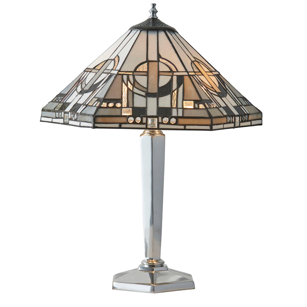Endon Lighting 64260 - Endon Tiffany Lighting 64260 Indoor Table Light Metropolitan Range 2 x 60W E27 GLS Non-dimmable