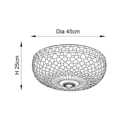 Endon Lighting - 64276 - Flush Light