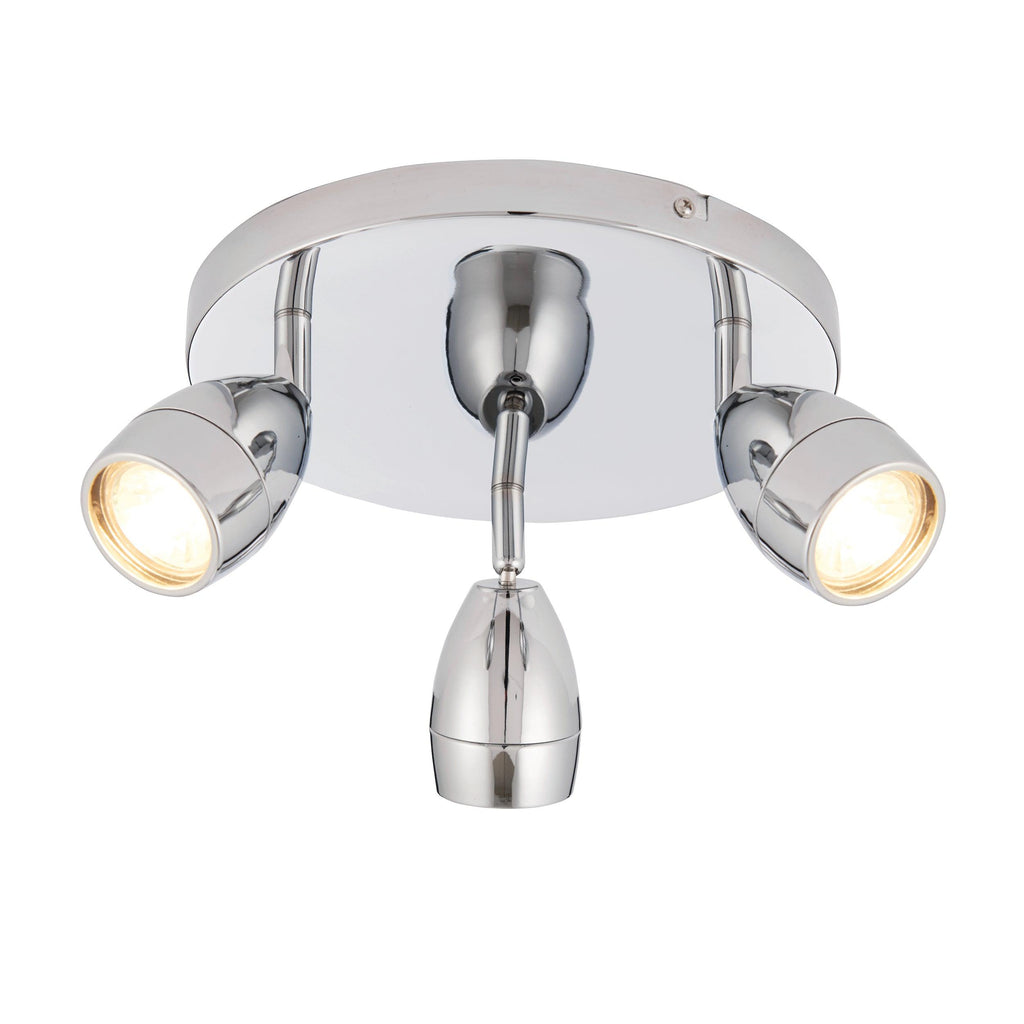 Endon Lighting 73692 - Endon Lighting 73692 Porto Bathroom Spot Light Chrome plate & clear glass Dimmable