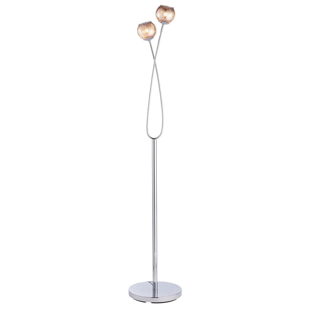 Endon Lighting 76123 - Endon Lighting 76123 Aerith Indoor Floor Lamps Chrome plate & smoked mirror glass Non-dimmable