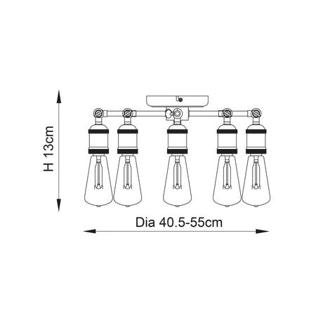 Endon Lighting - 76336 - Semi Flush Light