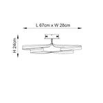 Endon Lighting - 76393 - Semi Flush Light