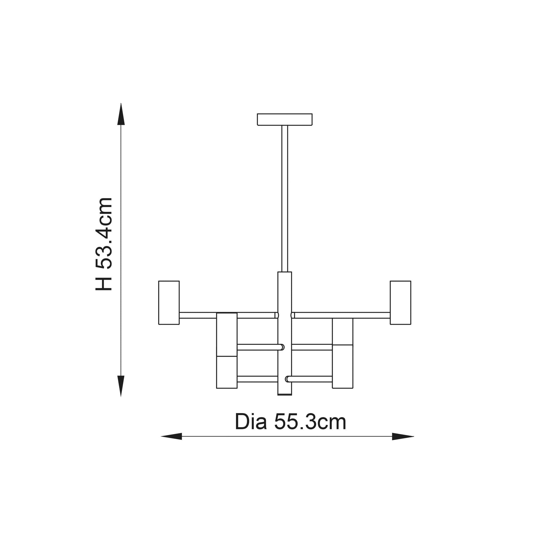 Endon Lighting - 76502 - Semi Flush Light