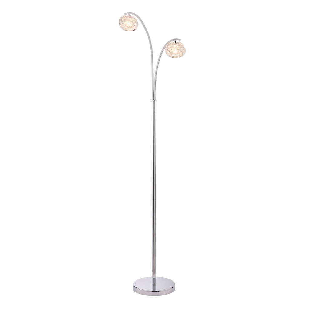 Endon Lighting 77569 - Endon Lighting 77569 Talia Indoor Floor Lamps Chrome plate & clear crystal Non-dimmable