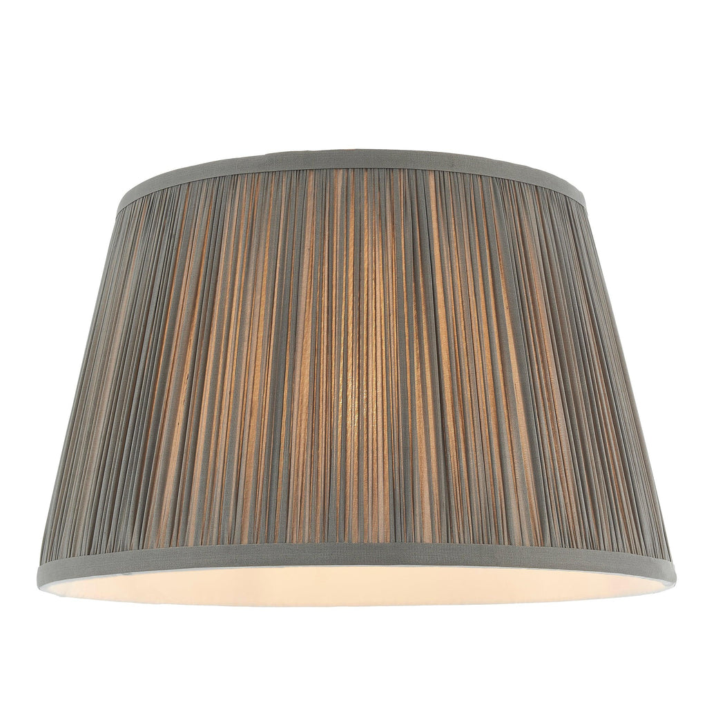 Endon Lighting 79626 - Endon Lighting 79626 Freya Indoor Lamp Shades Charcoal grey silk Not applicable