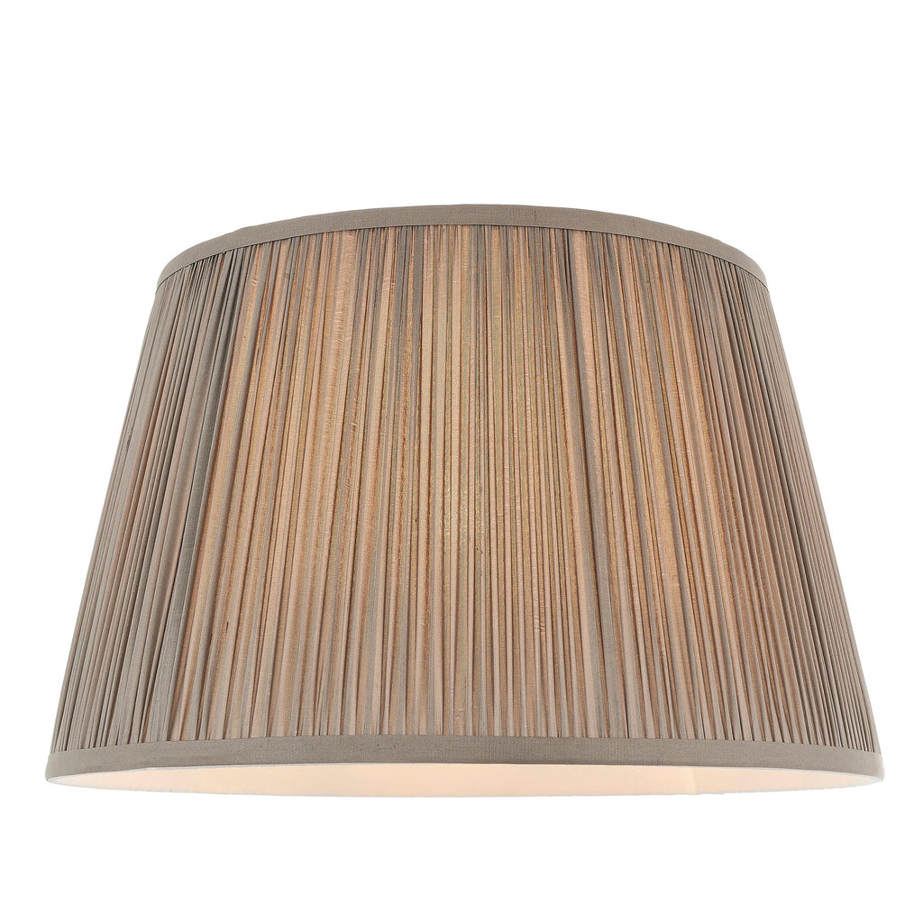 Endon Lighting 79628 - Endon Lighting 79628 Freya Indoor Lamp Shades Charcoal grey silk Not applicable