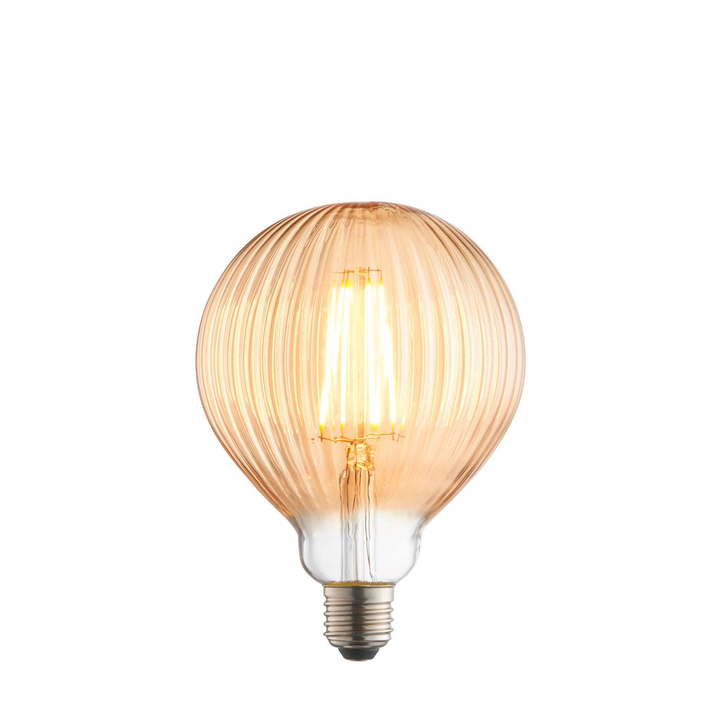 Endon Lighting 80179 - Endon Lighting 80179 Ribb Un-Zoned Accessories Amber glass Non-dimmable