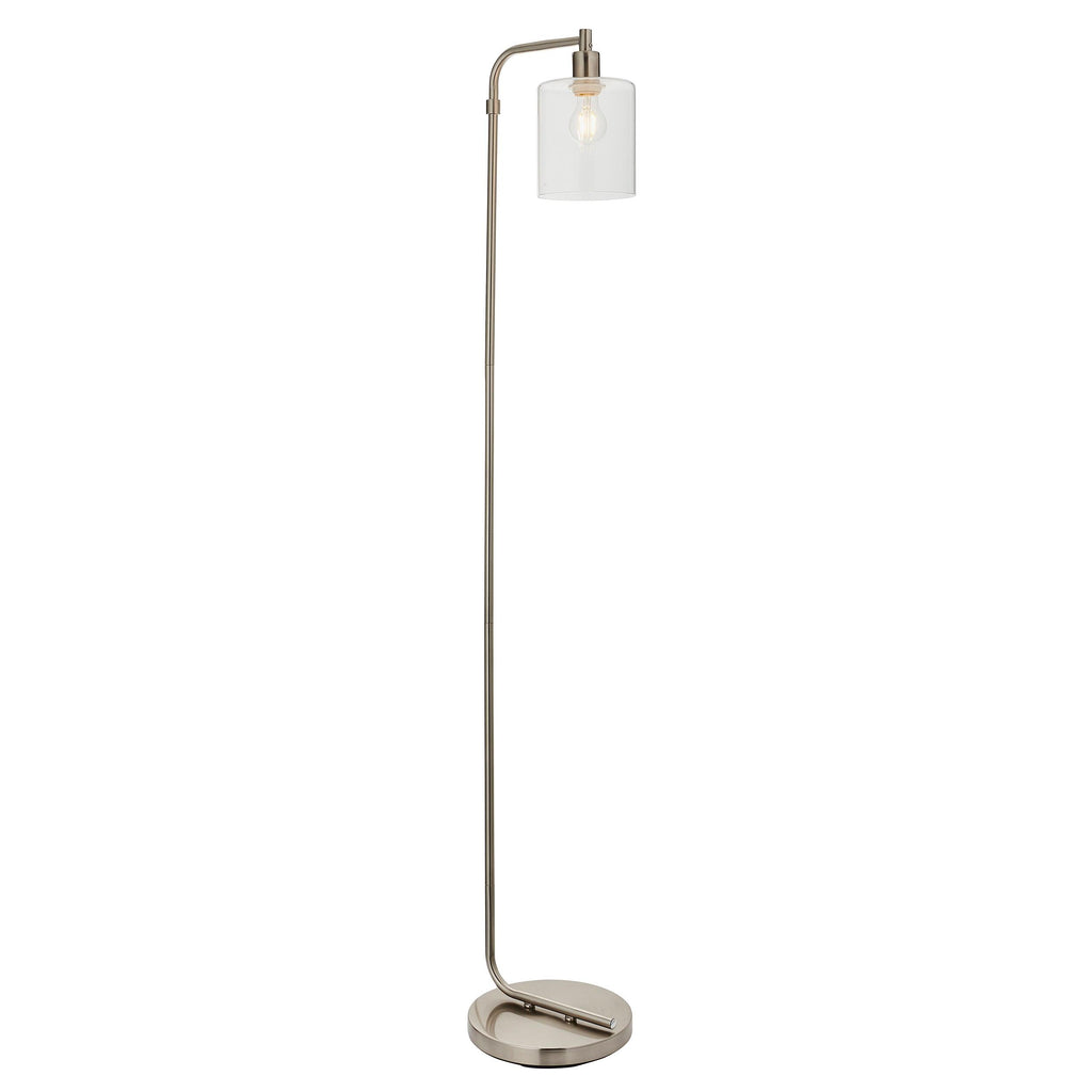 Endon Lighting 90557 - Endon Lighting 90557 Toledo Indoor Floor Lamps Brushed nickel plate & clear glass Non-dimmable