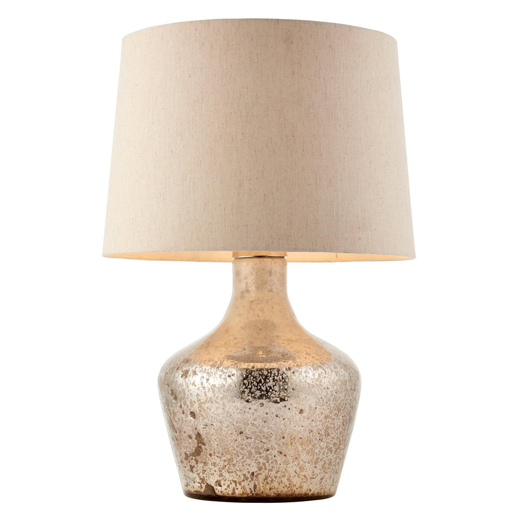 Endon Lighting 90589 - Endon Lighting 90589 Meteora Indoor Table Lamps Pearl ombre foil & vintage white linen Non-dimmable