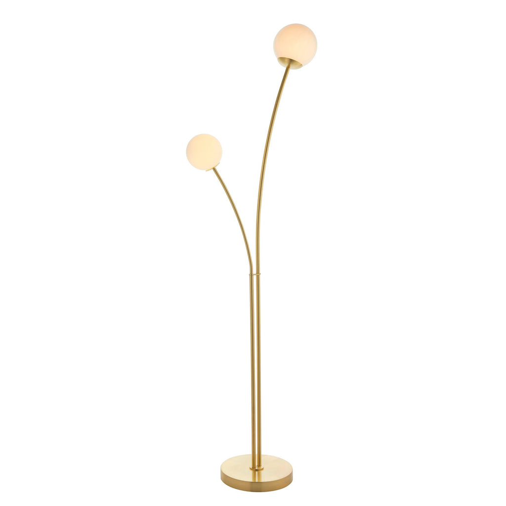 Endon Lighting 92219 - Endon Lighting 92219 Bloom Indoor Floor Lamps Satin brass plate & opal glass Non-dimmable