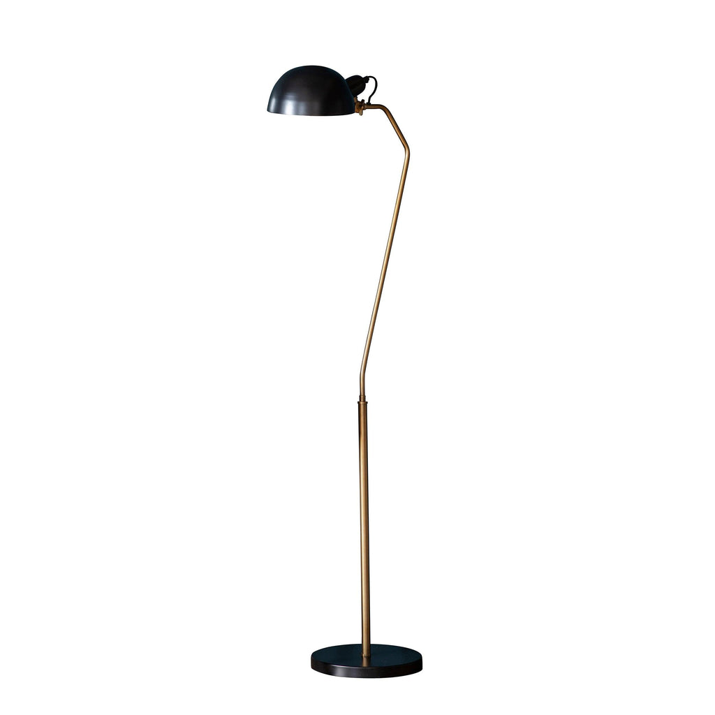 Endon Lighting 95477 - Endon Lighting 95477 Largo Indoor Floor Lamps Satin black & aged brass paint Non-dimmable